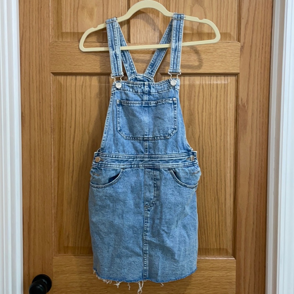 Denim overall dress